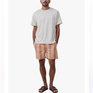 Brand New With Tags Men’s Cotton On Striped Relaxed Fit Shorts Size Large